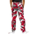 thumbnail image 6 of G-Style USA Men's Relaxed Straight Fit Work Cargo Pants 6CP01 - Red Camo - 42/32, 6 of 6