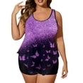 thumbnail image 2 of Warop Women's Modest Tankini Swimsuit, Two-Piece Boyleg with Floral Print, Swimwear Set for Beach and Pool, 2 of 6