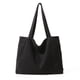 thumbnail image 1 of Bolsos de hombro de lona para mujer Bolso bandolera de gran capacidad Bolso sólido (Negro), 1 of 7