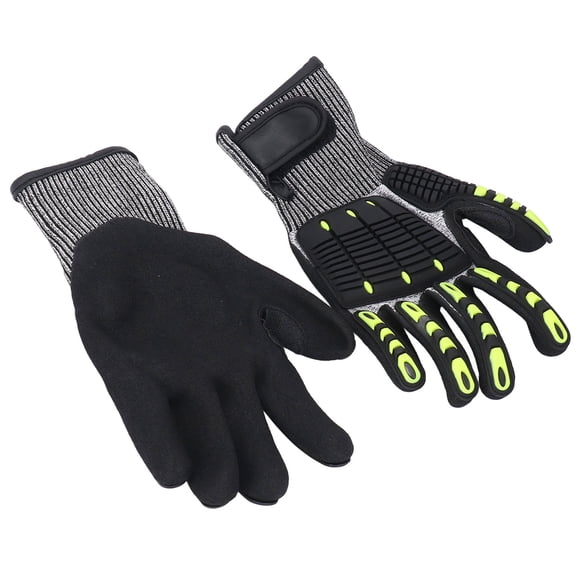 1 Pair Cut Resistant Work Gloves, TPR KnucklesTouch Screen Gloves for Mechanical Construction Gardening Metallurgy