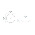 thumbnail image 2 of ALFI brand ABC905 White 15" Round Vessel Bowl Above Mount Ceramic Sink, 2 of 10