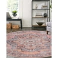thumbnail image 3 of Unique Loom Mangata Collection Area Rug - Melodie (3' 11" Round Apricot and pink/Gray), 3 of 11