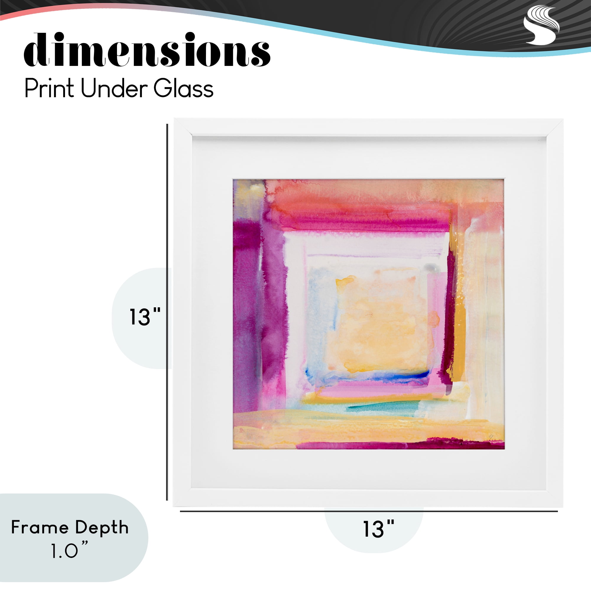 Stupell Industries Vibrant Layers New Day White Framed Print Under Glass, design by Lanie Loreth
