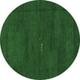 thumbnail image 1 of Ahgly Company Indoor Round Abstract Emerald Green Modern Area Rugs, 3' Round, 1 of 4