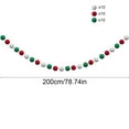 thumbnail image 3 of ‌6.6ft Wool Felt Rainbow Ball Garland ‌Christmas Pom Pom Garland,Christmas Tree Decor for Home,Fireplace,Doorway Holiday Wreath,Red/White/Green Holiday Decor for Indoor Tree & Stairs‌, 3 of 6