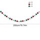 thumbnail image 3 of Corona de bolas de fieltro de lana hecha a mano | Guirnalda navideña de 2 m con 30 bolas rojas, blancas y verdes | Decoración navideña para chimenea, árbol y escalera, 3 of 5