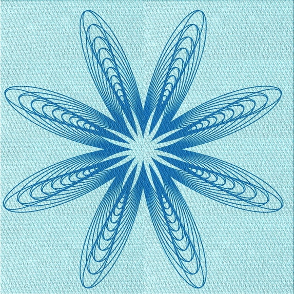 Ahgly Company Machine Washable Indoor Square Transitional Electric Blue Area Rugs, 4' Square