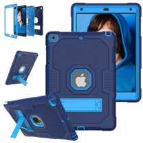 SaniMore for iPad 10.2 inch 9th/8th/7th Generation (2021/2020/2019) Back Case Hidden Kickstand Heavy Duty Protective Shockproof Case for iPad 10.2 inch 9th/8th/7th Gene (2021/2020/2019), Navy Blue