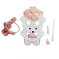 thumbnail image 1 of Kawaii Bear Straw Bottle Portable Cartoon Kids Water Bottle with Straw and Carrying Loop Adjustable Shoulder Strap for Outdoor Travel, 1 of 4