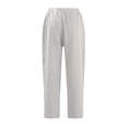 thumbnail image 4 of Linen Pants Women Petite High Waisted Cropped Pants Summer Beach Ankle Length Straight Leg Tapered Trouser Pant, 4 of 5