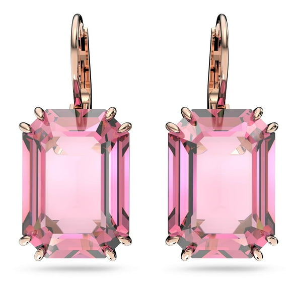 Pendientes Swarovski Millenia de cristal tallado en octágono rosa