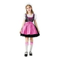 thumbnail image 2 of KAUOD Teen Girls 4pc Cute Dirndl Dress Outfits Oktoberfest Traditional Performance Midi Dresses with Hairband Skirts Socks, 2 of 4