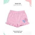 thumbnail image 3 of Disney Lilo Stitch Outfit Girls French Terry 2-Piece Ruffle Tee Sleeve Shorts Set Toddler, Little-Kid (Pink, 6), 3 of 6