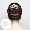 thumbnail image 5 of KAKOWELY bridal hair accessory Rhinestone Hair Comb Bridal Jewelry Bridal Hair Insert Decor Wedding Hair Accessory Floral Hair Comb Rhinestone Design Head Decor, 5 of 5
