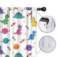 thumbnail image 4 of Blackout Kids Curtains,White Dinosaurs Space Pattern Childrens Insulated Curtains Set Of 2,Bedroom Essentials,Toddler Room Decor 52"x63", 4 of 5