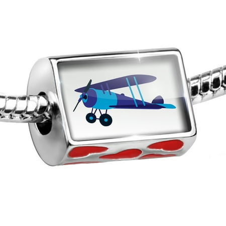 - Bead Kids Design Blue Airplane Charm Fits All European Bracelets
