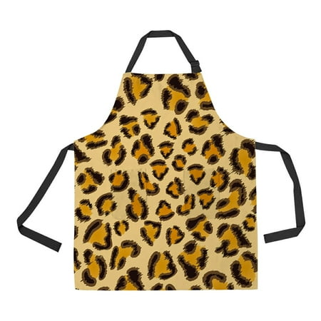 

ABPHQTO Leopard Apron Home Kitchen Apron with Pockets