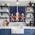 thumbnail image 2 of Gingerbread Christmas Kitchen Curtains Window Panels, Xmas Balls Branches Navy Blue Insulated Window Treatment Curtain, Grommet Curtains for Bedroom/Living Room/Bathroom, 2 Piece 42"Wx63"L, 2 of 8