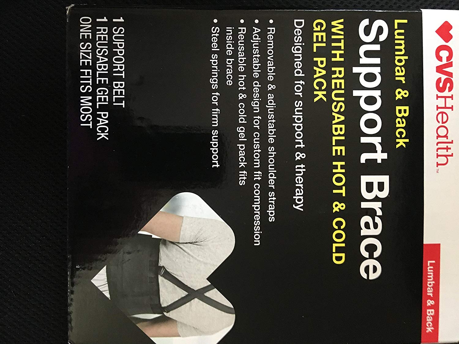 CVS Brace Lumbar Back Support Adjustable Compression w/ REUSABLE Hot