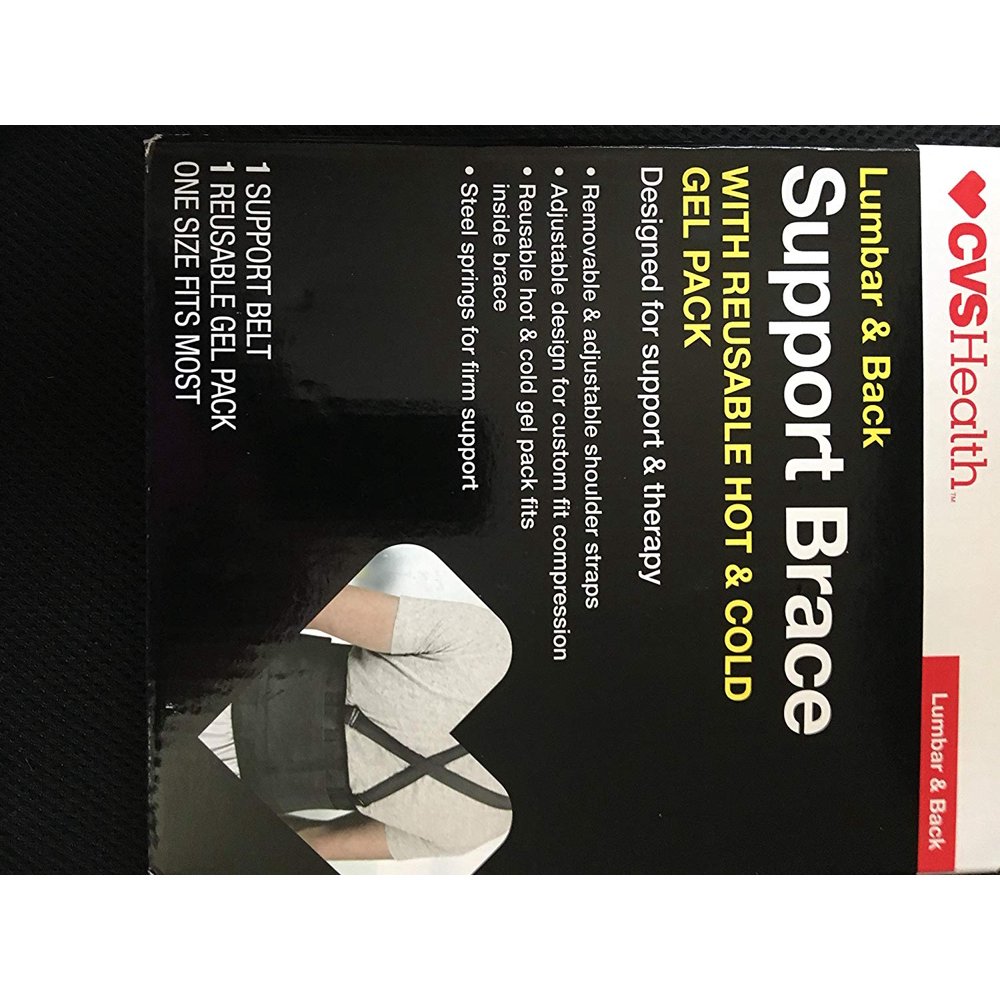 CVS Brace Lumbar Back Support Adjustable Compression w/ REUSABLE Hot