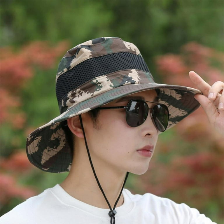 Breathable Wide Brim Boonie Hat Outdoor UPF 50+ Sun Protection