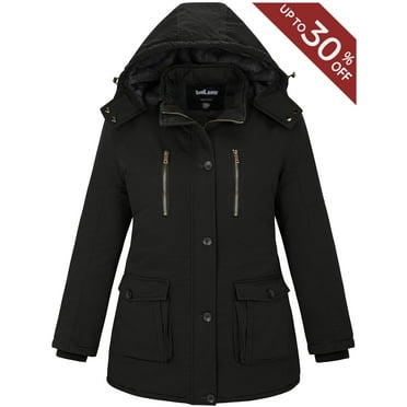 Soularge Women's Plus Size Puffer Jacket Quilted Winter Coat Warm Hooded Winter Jacket Black 4X
