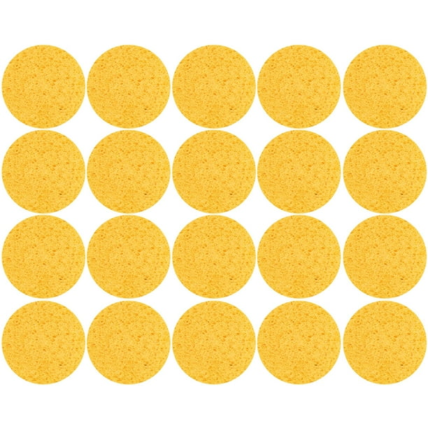 20pcs Polvo facial Puff cellulosa esponja esponjada esponjada esponja de maquillaje de hojaldre