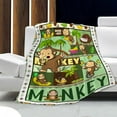 thumbnail image 2 of Yibo Love Monkey Blanket Flannel Soft and Comfortable Anti-static Bed Sofa Blanket, 2 of 7