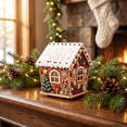 thumbnail image 3 of CHJK 3D Christmas House Diamond Art Kit for Adults, DIY Wooden Pearl Craft, Xmas Tree with Rhinestones & Pearls for Holiday Table Home Decor, 3 of 6