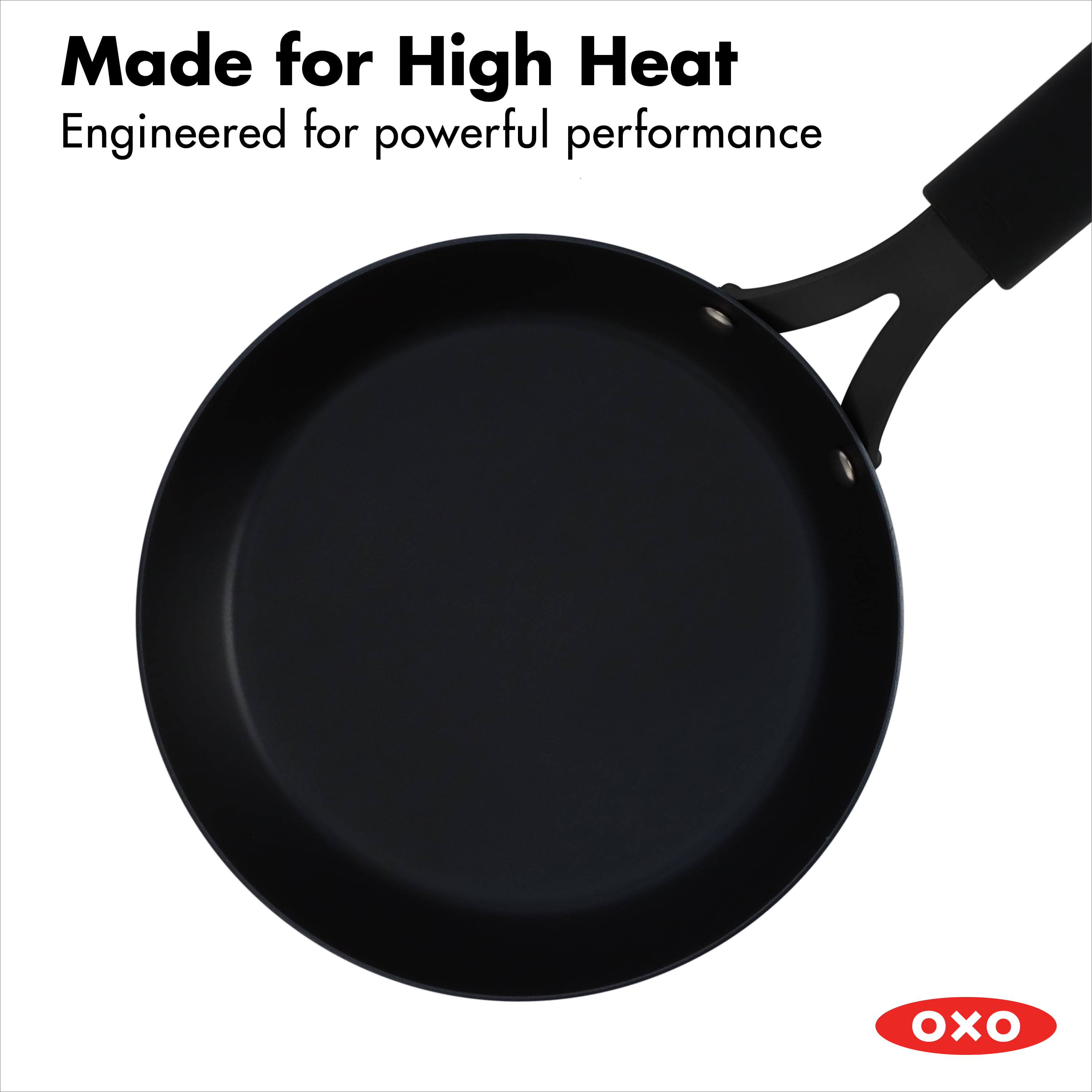  OXO Obsidian Pre-Seasoned Carbon Steel, 10 Frying Pan Skillet  with Removable Silicone Handle Holder, Induction, Oven Safe, Black: Home &  Kitchen