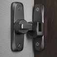 thumbnail image 4 of Cerradura para puerta corrediza de granero con pestillo abatible de 90 degree y 180 degree Negro, 4 of 9