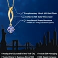 thumbnail image 2 of Gem Stone King 10K Yellow Gold Blue Tanzanite Pendant Necklace for Women | 0.46 Cttw | Gemstone December Birthstone | Round 5MM | With 18 inch Chain, 2 of 6