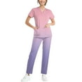 thumbnail image 6 of GXIPO Nursing Uniform Womens Scrub Sets V-Neck Scrub Top & Pants with Pockets Tie Dye Stretchy Workwear, 6 of 6