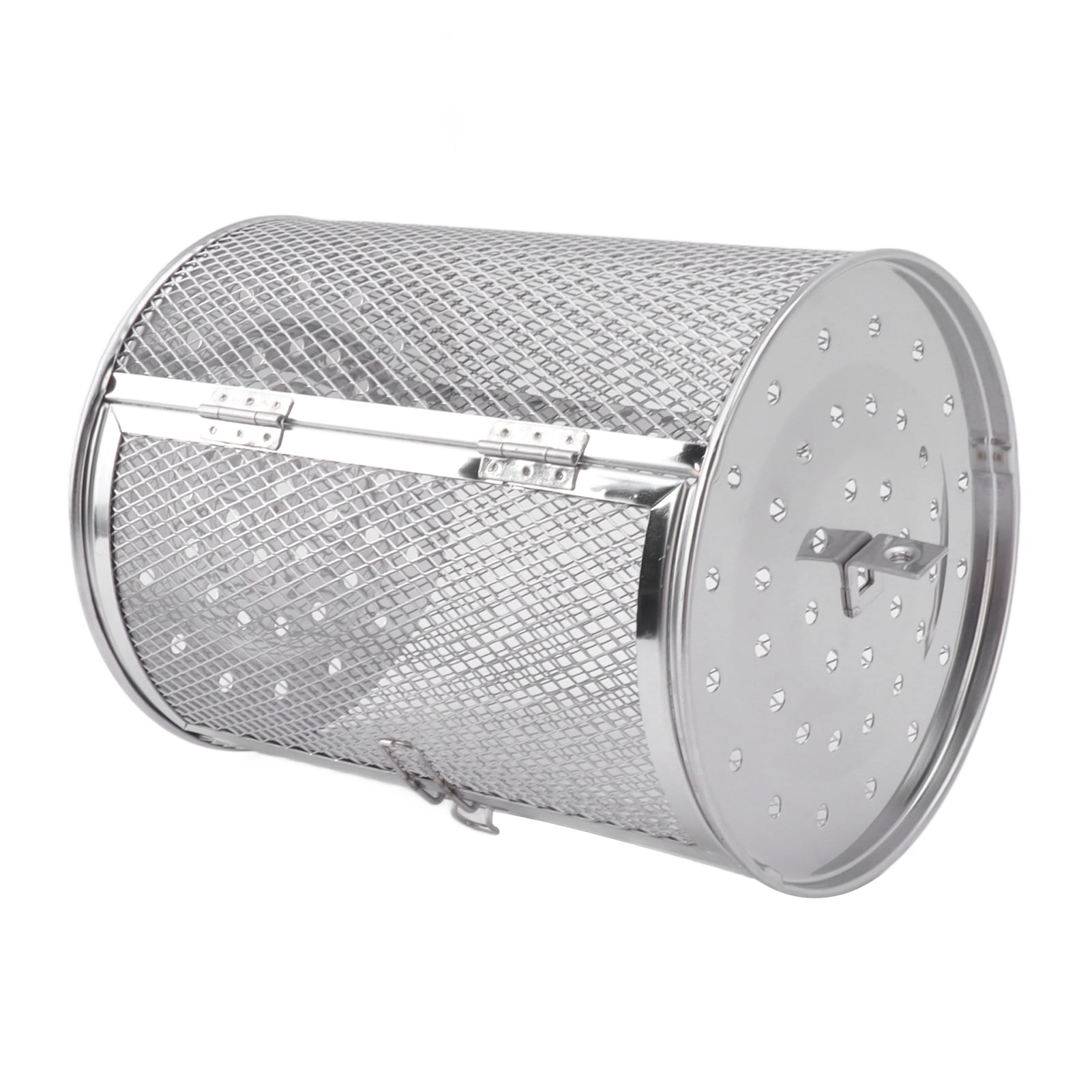 Rolling Grilling Basket, Round Stainless Steel BBQ Grill Mesh Cylinder For Camping A,B,C,D