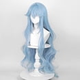 thumbnail image 4 of Peluca larga de anime para mujer, rizada y esponjosa, para Halloween, cosplay, peluca de anime, peluca sintética resistente al calor para disfraz de cosplay, peluca azul de Halloweenice de a, 4 of 4