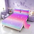 thumbnail image 2 of Homewish Psychedelic Stars Queen Sheets, Bllue Purple Pink Ombre Queen Sheet Sets, 4pcs (1 Flat Sheet, 1 Fitted Sheet and 2 Pillowcases), 2 of 6