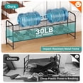 thumbnail image 4 of Long 2 Tier Shoe Rack for Closet Metal Wide Stackable Shoe Storage Organizer for Entryway, Bedroom, Floor, 18-Pairs Low Shoe Shelf, Black, 4 of 7