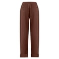 thumbnail image 6 of CYRBOKO Girls Capri Pants, Elastic Waist Spring Back-to-school Summer Casual Pants Brown Size 5-6 T, 6 of 7