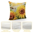 thumbnail image 4 of YINGXI  Hello Sunshine Daisy Sunflower Bee Throw Pillow Cover,Summer Party Holiday Yellow Cushion Case Decoration for Sofa Couch 22x22in, 4 of 5