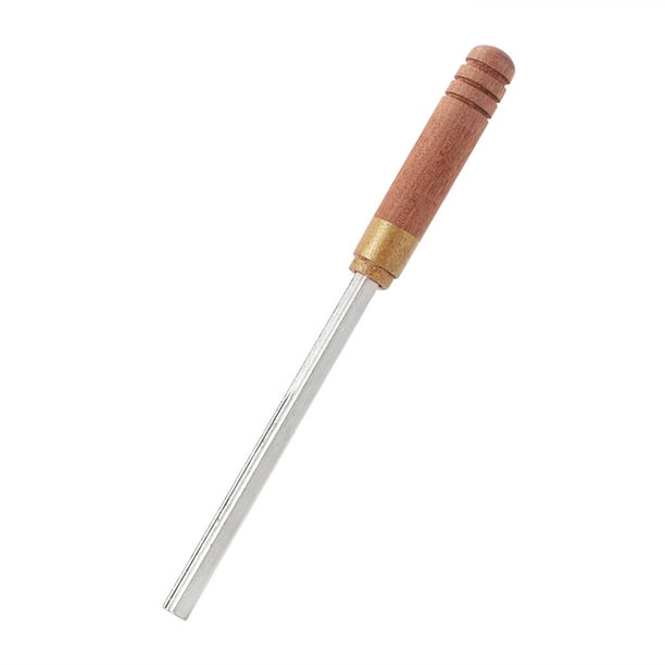 Lima de coronación para trastes de guitarra, mango de madera, herramientas de reparación pulidas, accesorios para guitarra