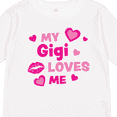 thumbnail image 4 of Inktastic Valentine's Day My Gigi Loves Me Hearts and Lips Boys or Girls Long Sleeve Toddler T-Shirt, 4 of 5