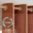 thumbnail image 2 of TianQi Terracotta Linen Curtains 84 Inch Length 2 Panels Set for Bedroom Living Room, Soft Thick Linen Textured Window Drapes Burnt Orange Rust Fall Boho Decor Semi Sheer Light Filtering Grommet, 2 of 5