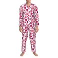 thumbnail image 3 of Disketp Tulips Flowers for Pajamas Set Long Sleeve Sleepwear Mens Button Down Nightwear Pj Sets-XX-Large, 3 of 7