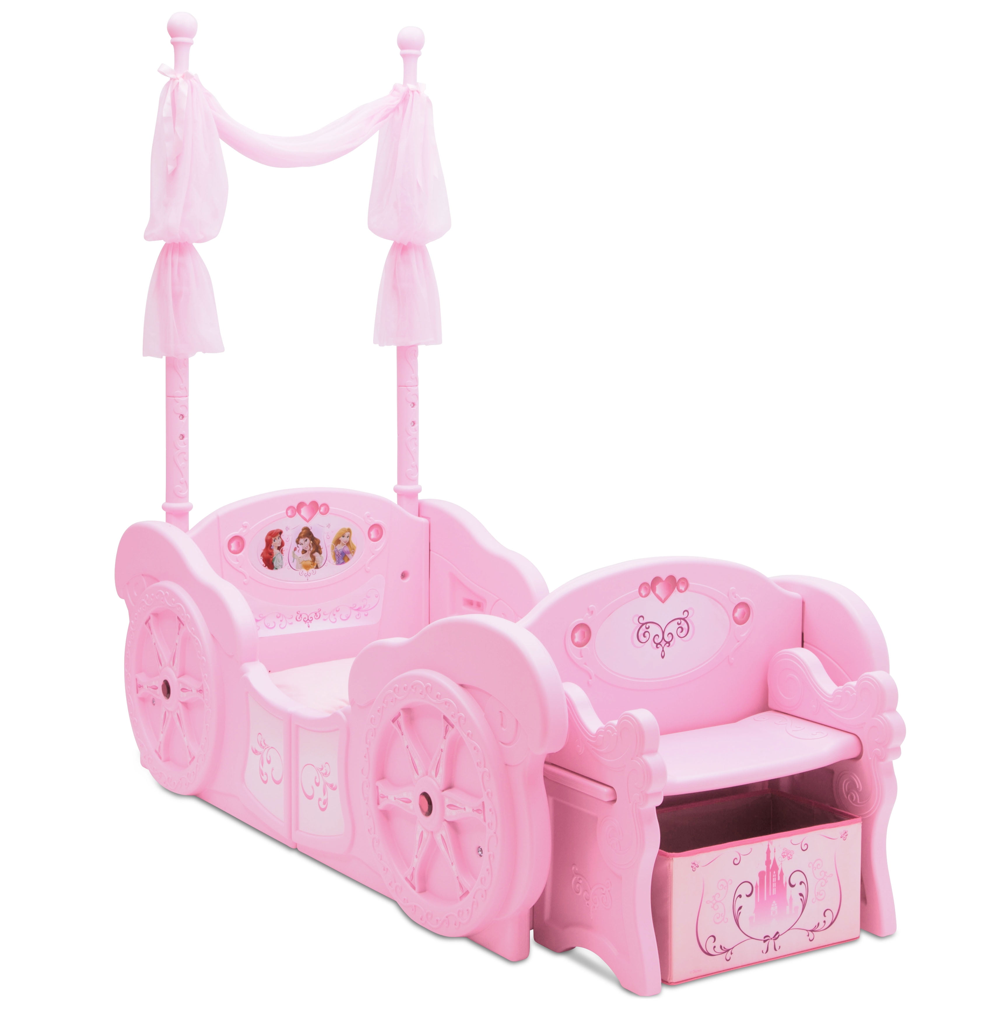 Delta Children Disney Princess Plastic, Twin Size Princess Carriage Bed