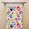 thumbnail image 4 of GZHJMY Fingertip Hand Towels, 2 Pack Pcs Color Animal Paw Prints Absorbent Face Bath Towels for Bathroom Kitchen, 30"x15", 4 of 6
