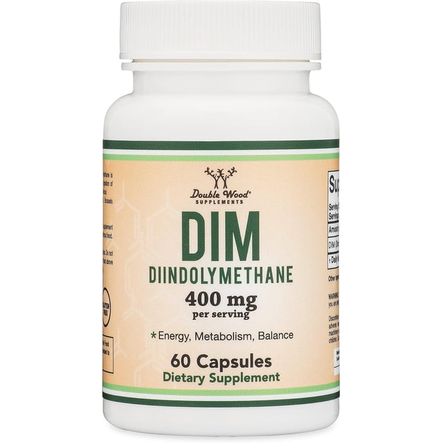Double Wood DIM (Diindolylmethane) | 400 Mg Per Serving | 60 Capsules | 30 Servings