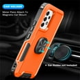 thumbnail image 4 of Nalacover For Samsung Galaxy A32 5G Slim Case,Luxury Hybrid Hard PC and TPU Rugged Bumper 3-In-1 Rotatable Magnetic Ring Kickstand Four Corner Guard Shockproof Anti-Scratch Back Phone Cover.Orange, 4 of 8
