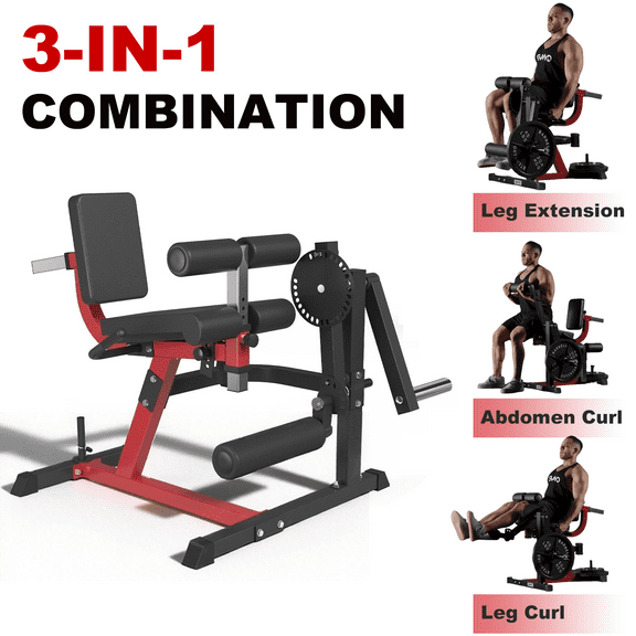 Syedee Adjustable Leg Extension Machine – Multi-function Seat Leg Extension/Leg Curl for Home Use, Plate-mounted Design, 5 28 Levels of Adjustment