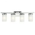 thumbnail image 4 of 45498BK Kichler Lighting Crosby - 4 Light Bath Vanity Approved for Damp Locations - with Contemporary inspirations - 31 inches wide-Black Finish, 4 of 5