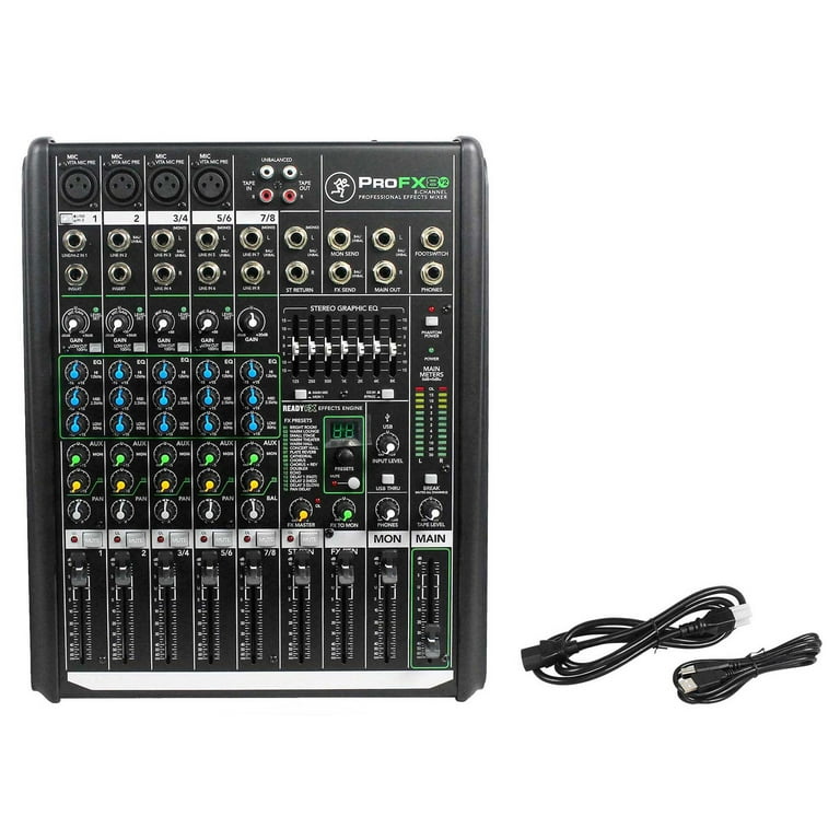 【美品・箱付き】MACKIE ProFX8v2 8ch ミキサー Mackie ProFX8v2 8-Channel Professional FX Mixer with USB